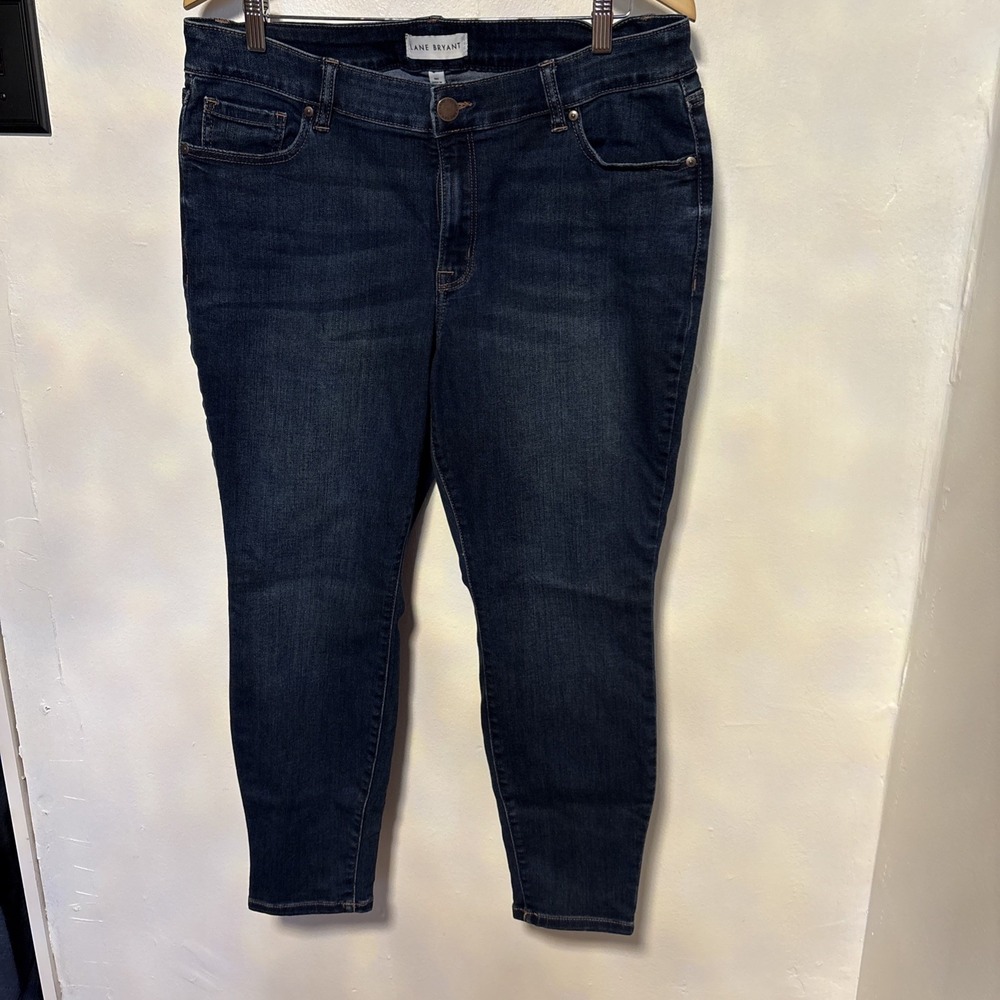 Lane Bryant Women's Plus Size 16 Skinny Stretch Fit Jeans Blue Cotton Blend
